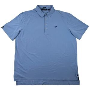 Polo Golf Ralph Lauren Mens 2XL Blue Stretch Lisle Short Sleeve Polo Shirt